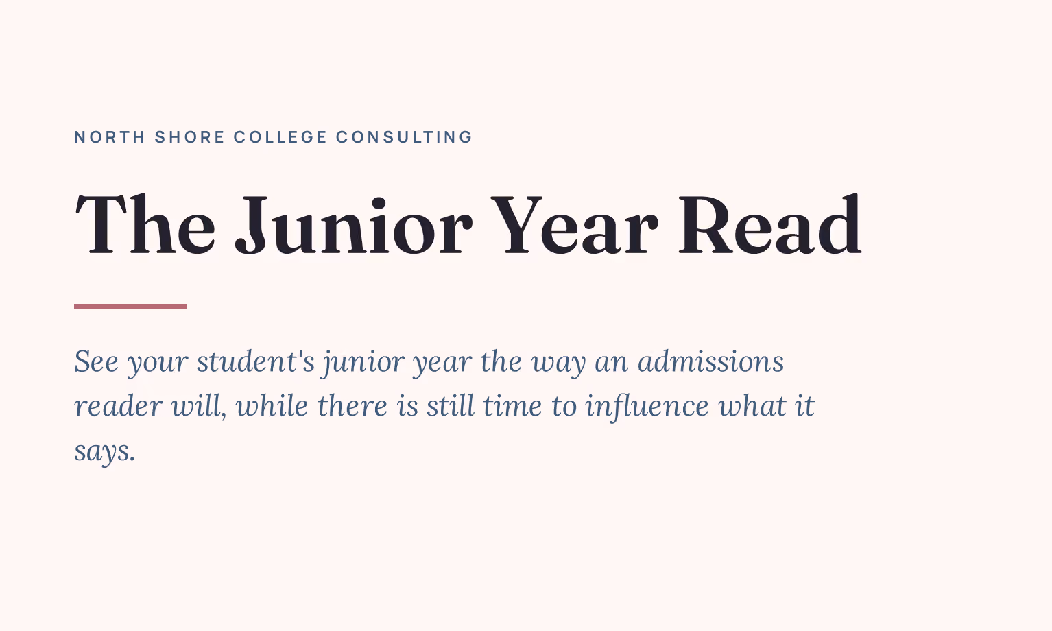 The Junior Year Read