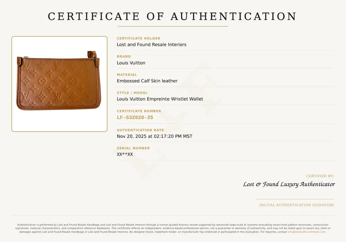 Certificate of Authentication