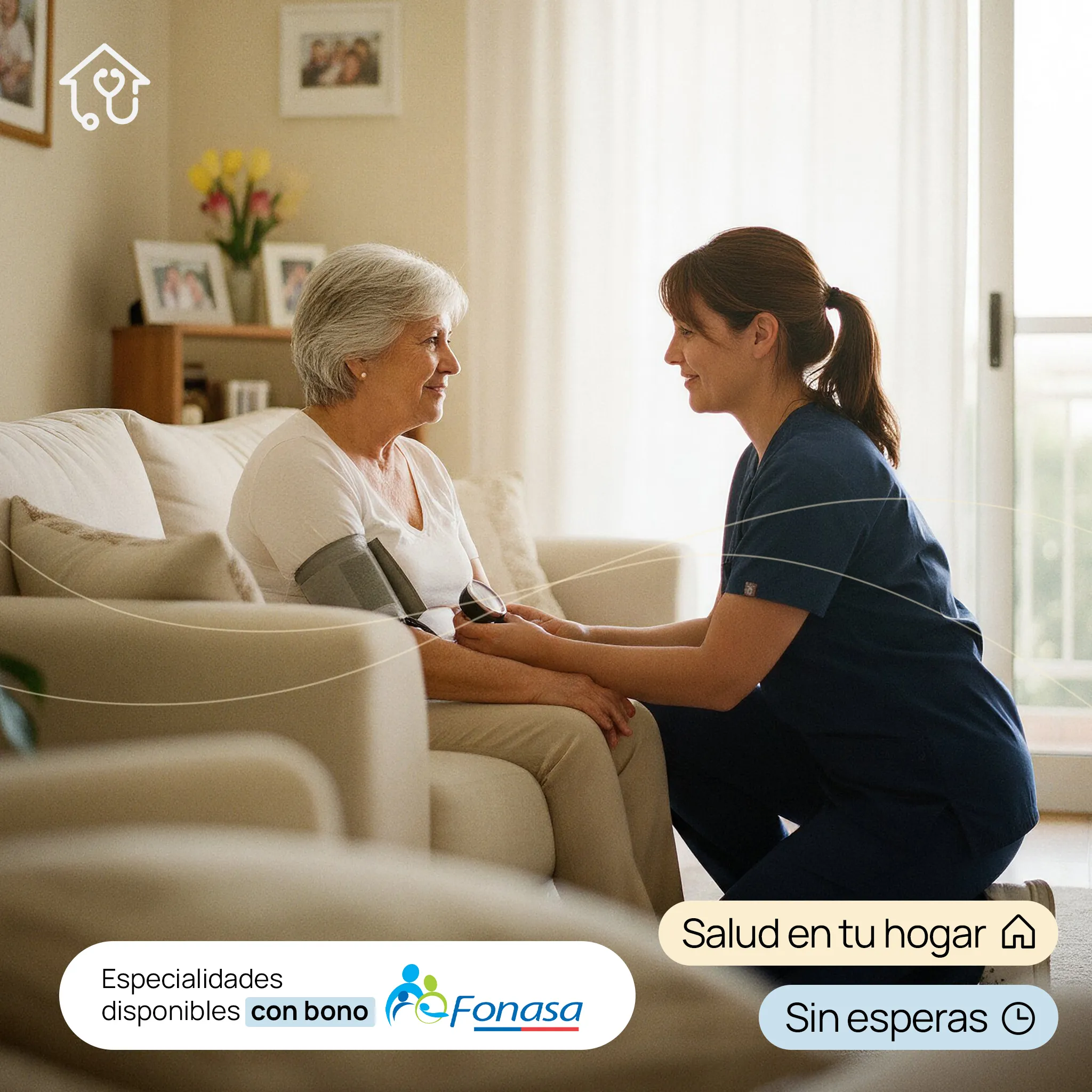 Medico mujer ayudando a mujer anciana