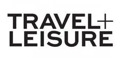 Travel + Leisure logo text in black uppercase letters.