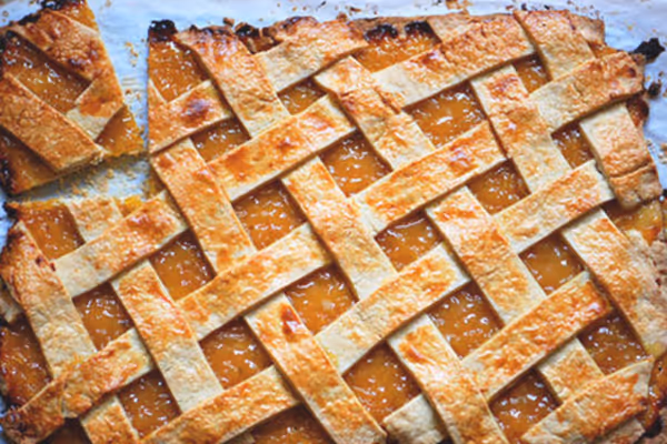 a close up of a coconut tart