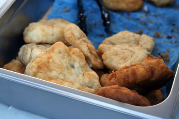 a close up of a tray of food