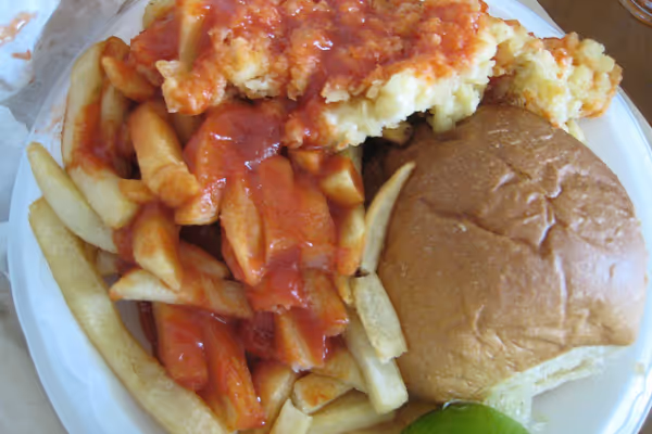 a close up of a plate of food