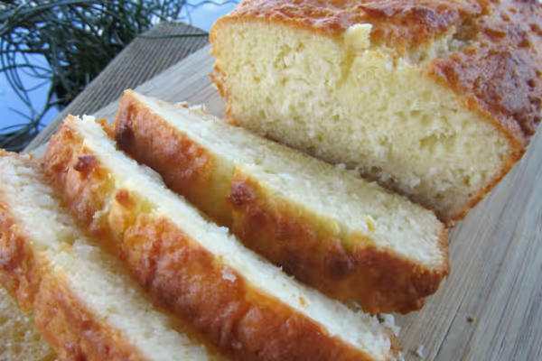 a close up of a piece of bread