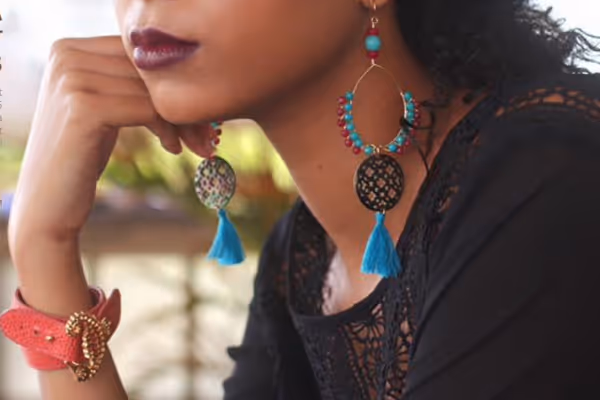 a woman looking at the camera