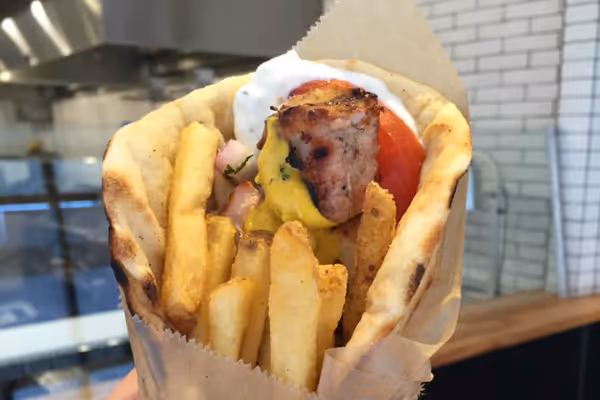 gyro with fries