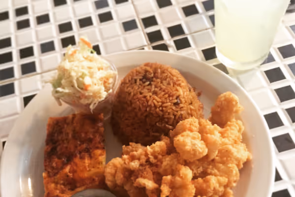 a plate of food on a table