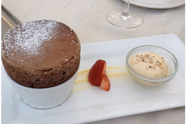 a piece of chocolate cake on a plate
