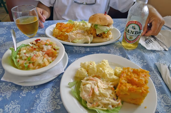 a plate of food on a table