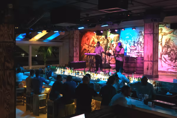 a group of people in a room