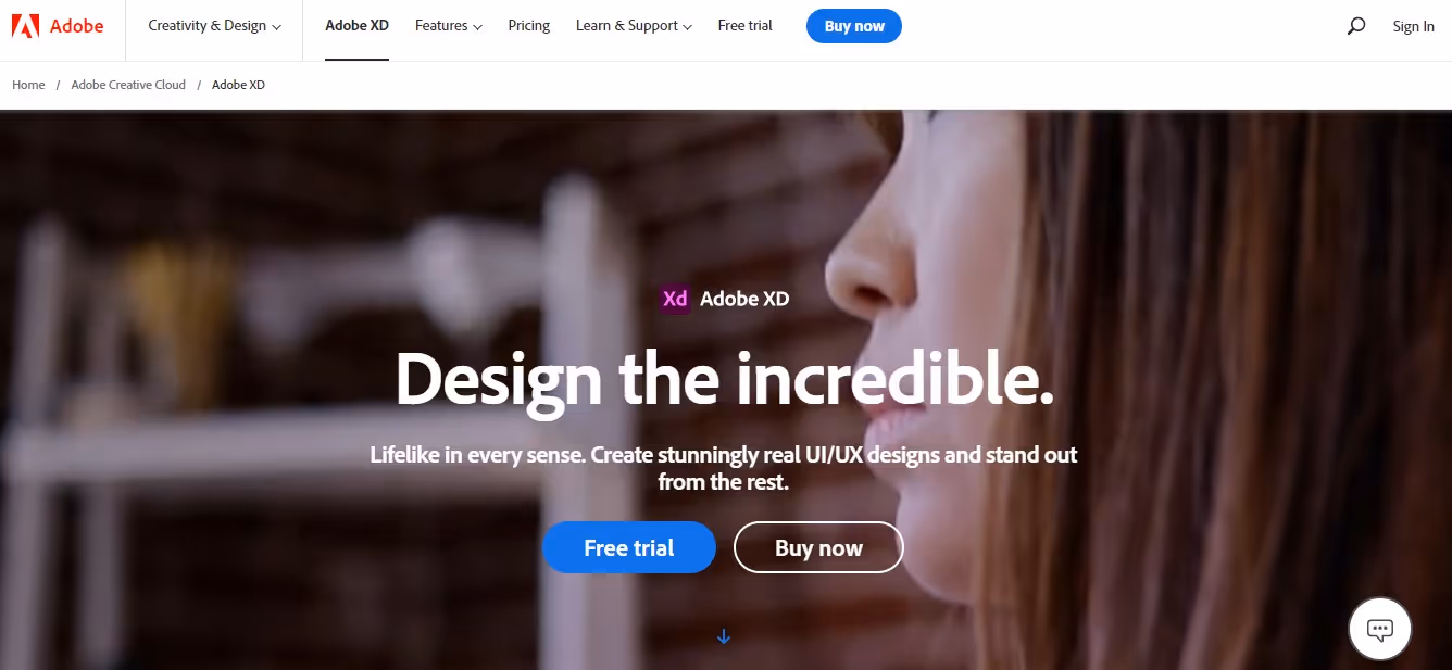Adobe XD hero image