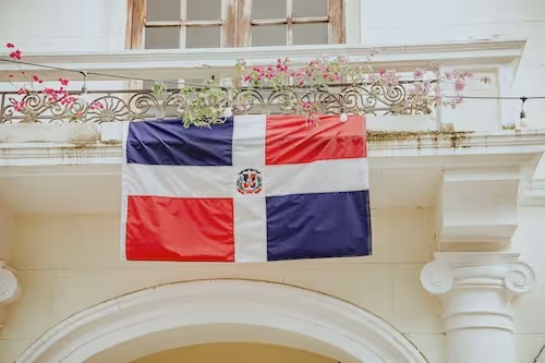Dominican Republic hanging flag