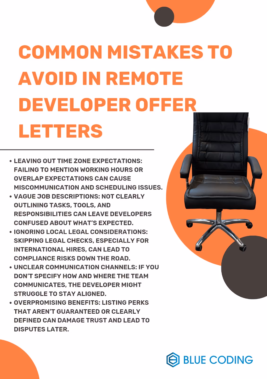 Common mistakes to avoid in remote developer offer letters