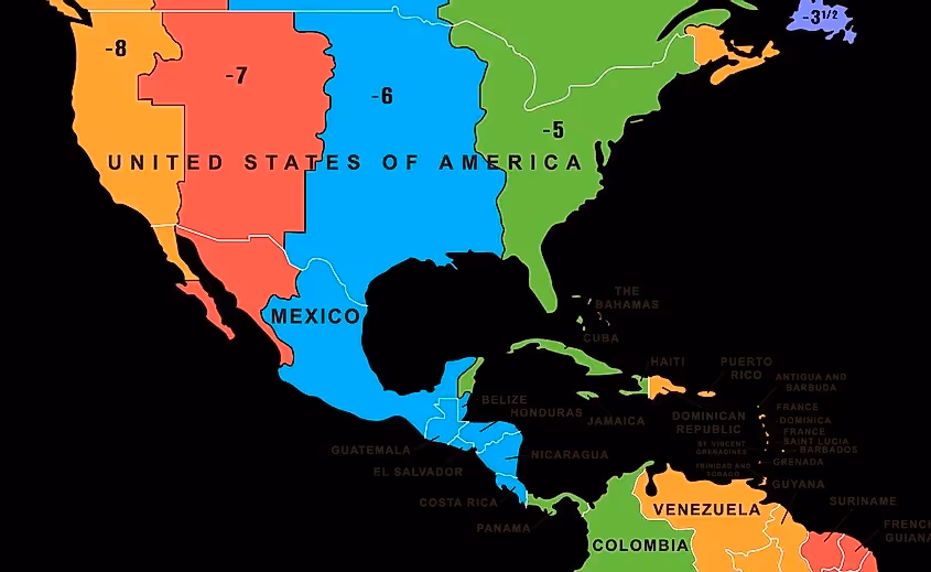 central-america-time-zones