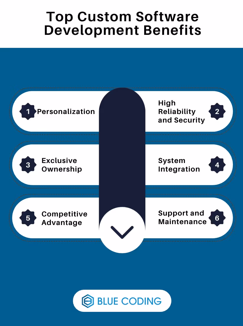 Top Custom software development benefits