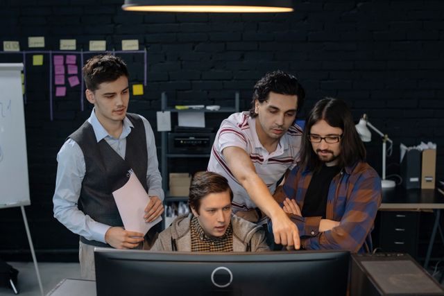 Engineering team at work