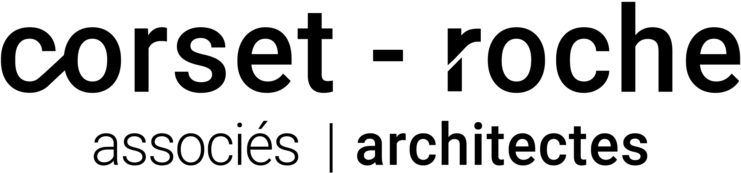Logo en noir avec le texte en majuscules « CORSET ROCHE ».