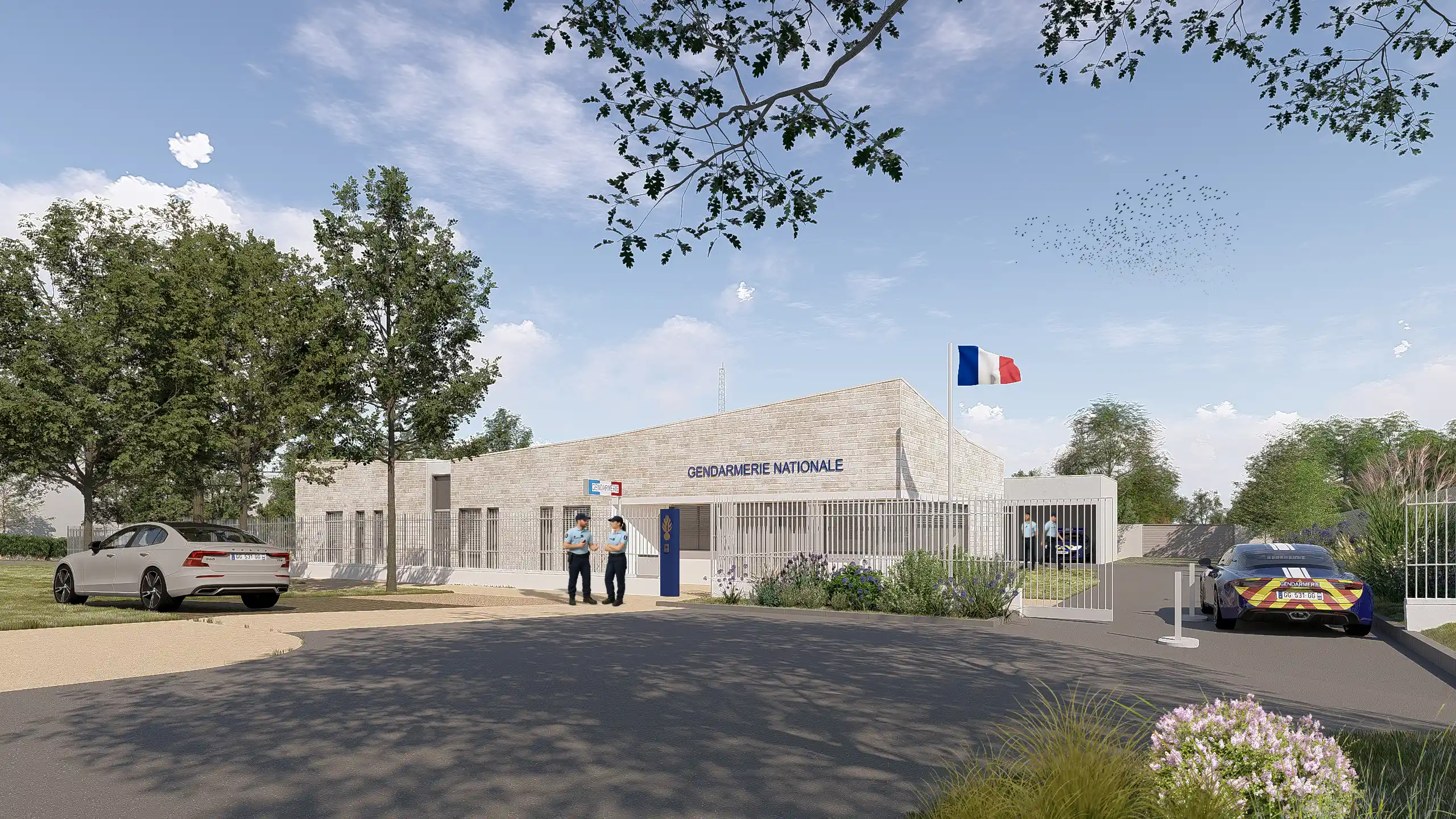 Construction d'une caserne de gendarmerie et ses logements sur la ZAC des Nesdes