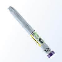 Small glass vial labeled 'Zpebound' with a gray cap on a white background.