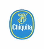 Chiquita brand logo featuring a crowned woman’s head with flowing hair inside a blue oval with a yellow border.