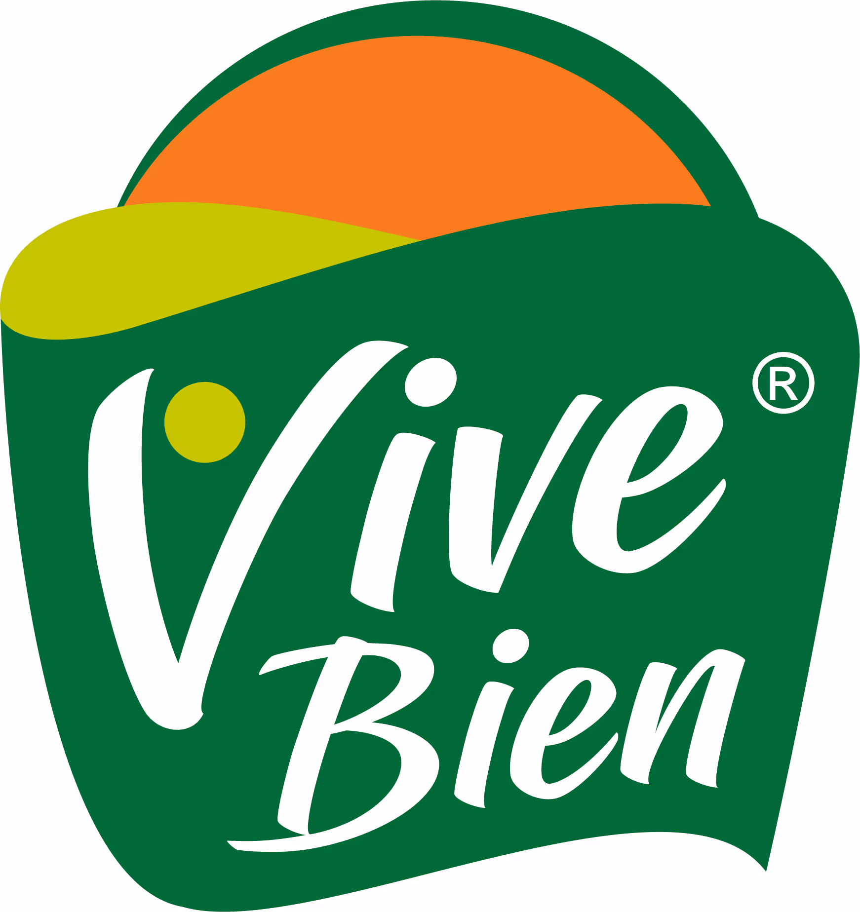 Vive Bien brand logo in green with orange and light green accents.