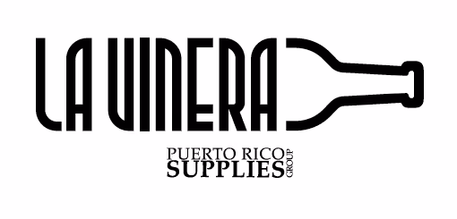 Logo of La Vinera with the text Puerto Rico Supplies Group and a wine bottle outline.