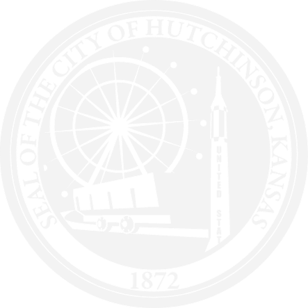 Seal of the City of Hutchinson, Kansas, featuring a Ferris wheel, a building on wheels, and a tall tower, with the year 1872.