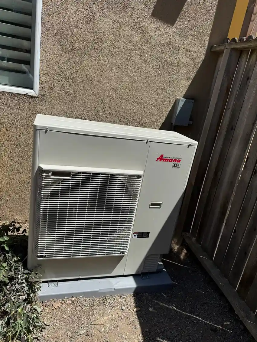 Amana R32 heat pump condenser unit.