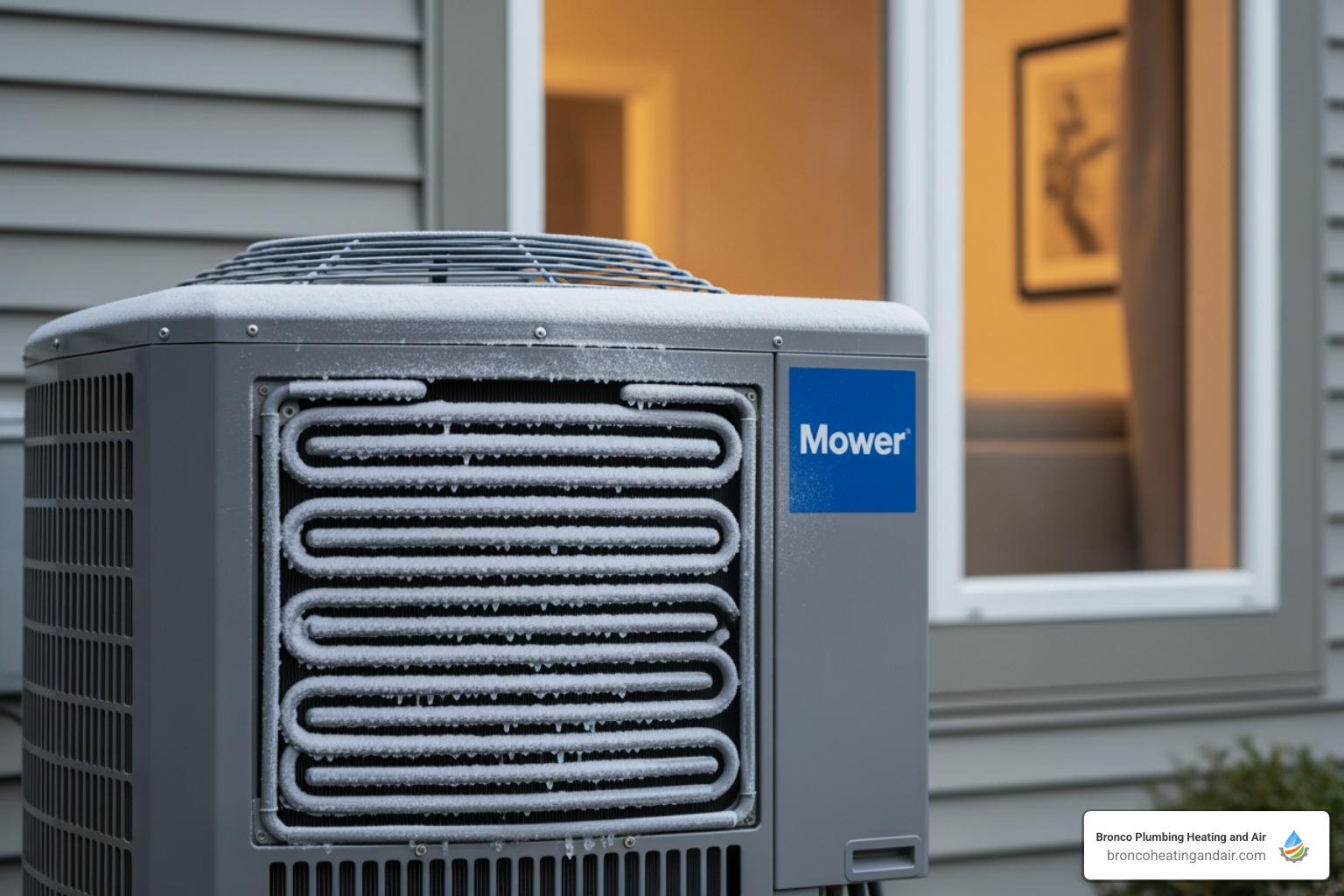 Infographic showing heat pump operation in both heating and cooling modes, with arrows indicating refrigerant flow direction, outdoor and indoor units labeled, and icons representing summer cooling and winter heating functions, plus common emergency warning signs like strange noises, ice buildup, and system failure - emergency heat pumps in rocklin, ca
