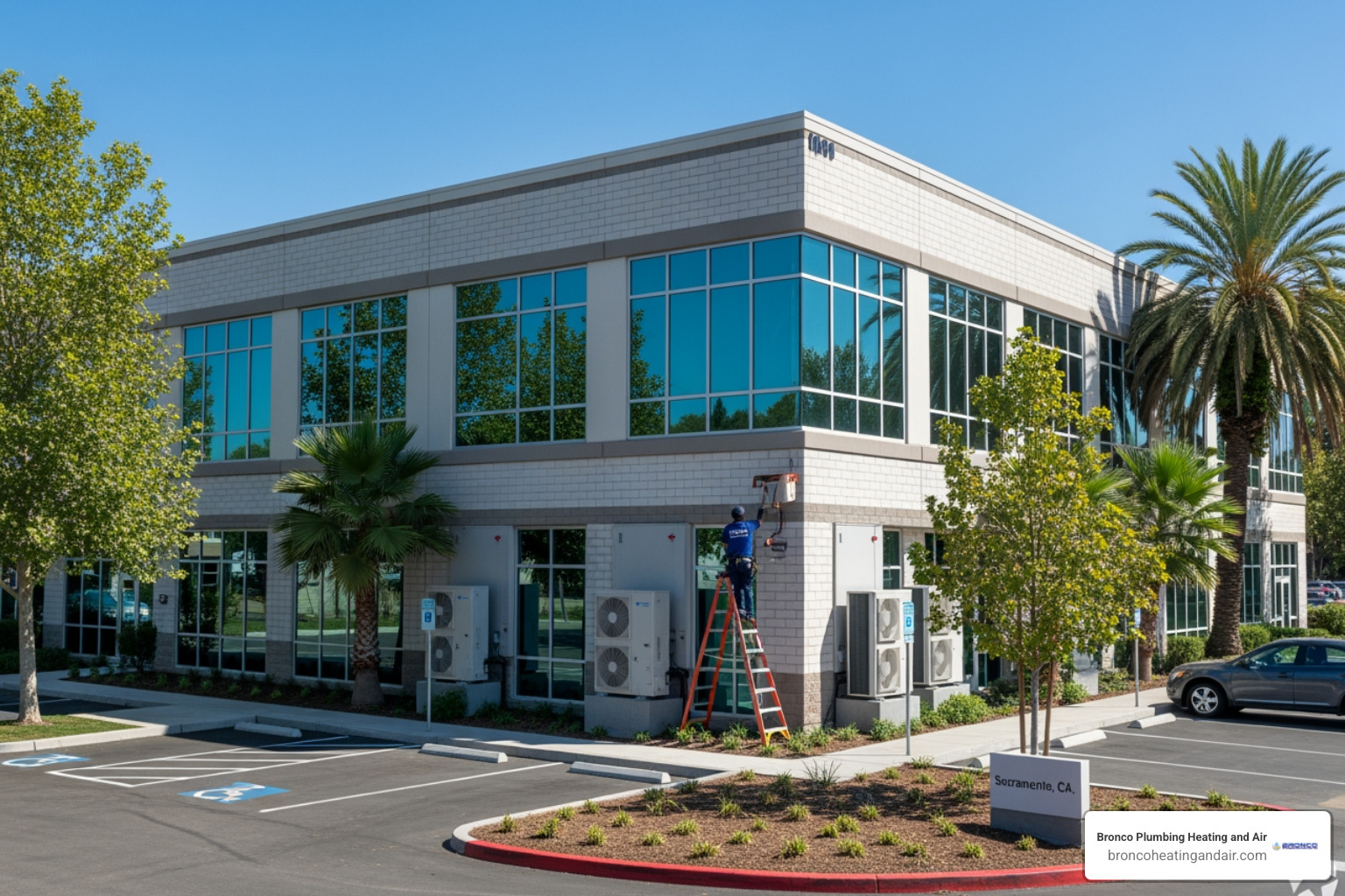 Infographic showing how ductless heat pumps work: outdoor compressor connected to indoor air handlers via refrigerant lines, providing both heating and cooling year-round, with arrows indicating heat transfer in winter and summer modes, and benefits listed including no ductwork needed, zoned control, and energy efficiency - informational diagram for ductless heating company in sacramento, ca
