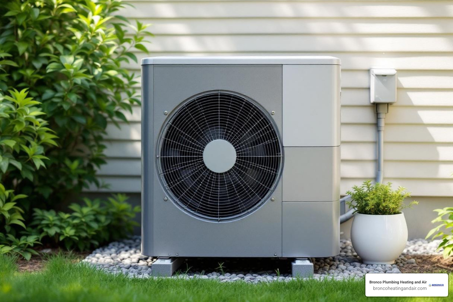 modern heat pump unit outside suburban home - best heat pumps in folsom, ca