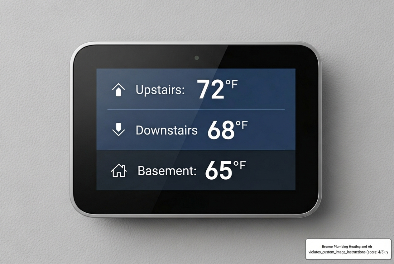 modern home thermostat with zone control display - home zone control system in sacramento, ca
