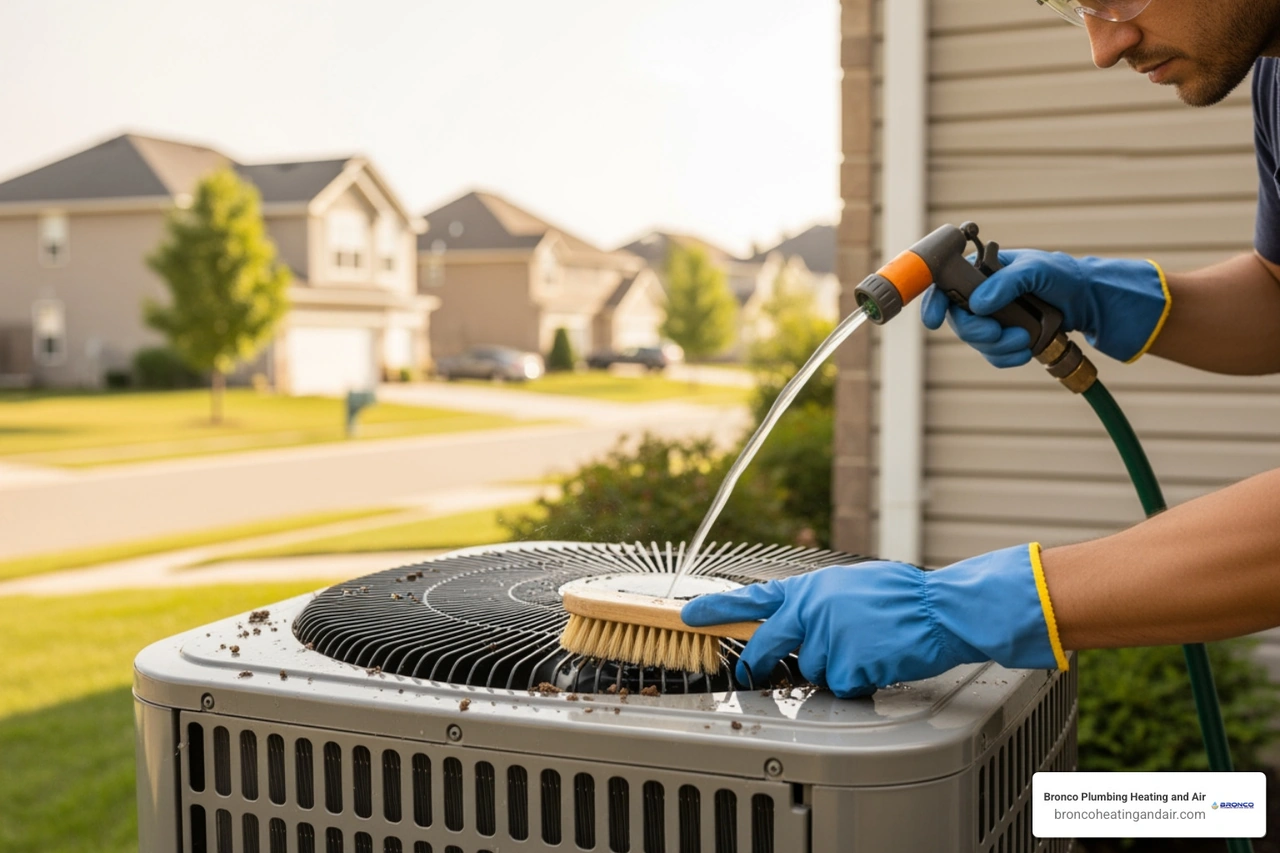The Best Way to Clean Your AC Condenser Unit Safely