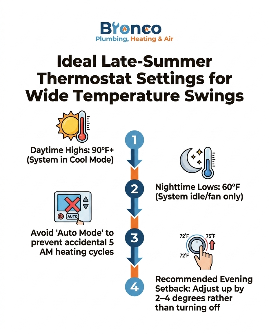 Ideal Late-Summer Thermostat Settings for Wide Temperature Swings