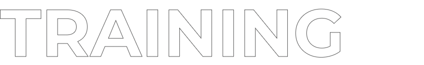 Schriftzug TRAINING auf transparenten Hintergrund – visuelles Designelement von MyMove Fitness Glattbrugg