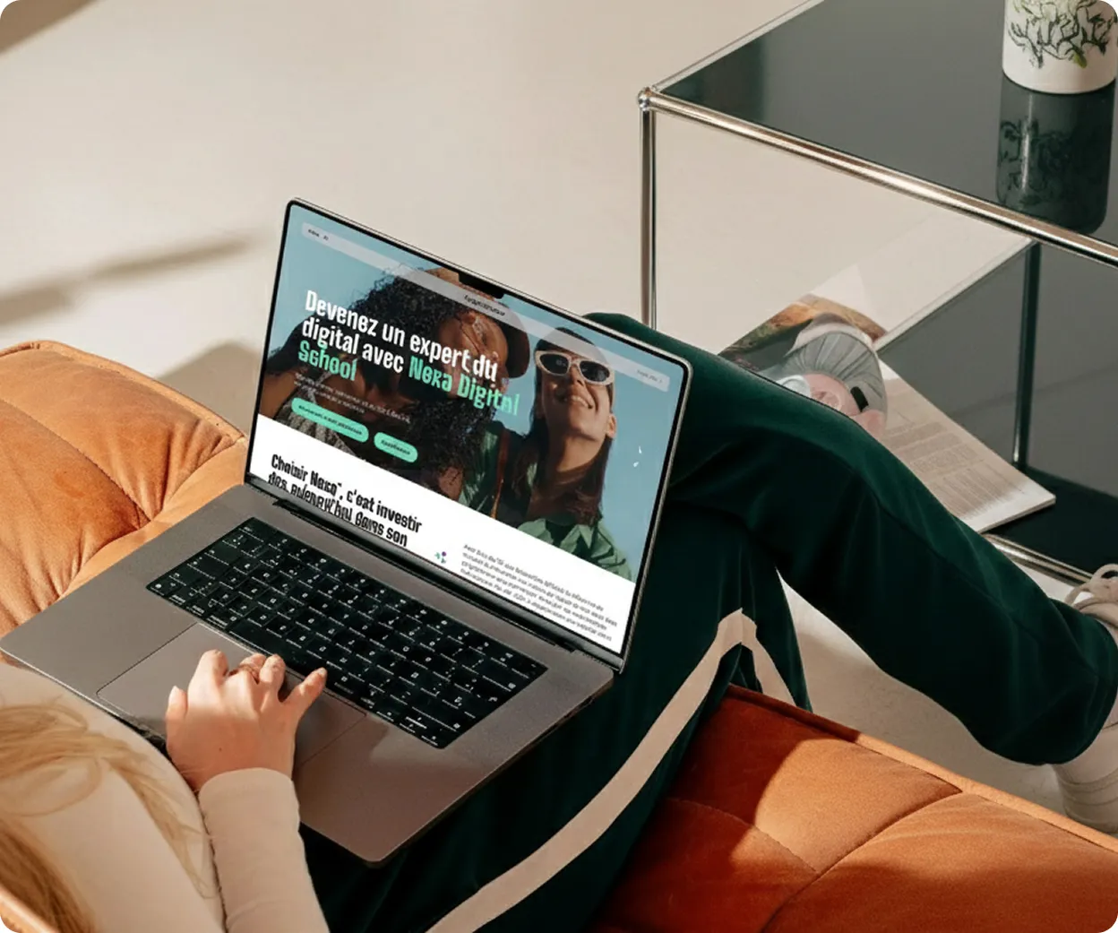 Interface desktop site Nexa - Refonte Webflow et UX par Axome