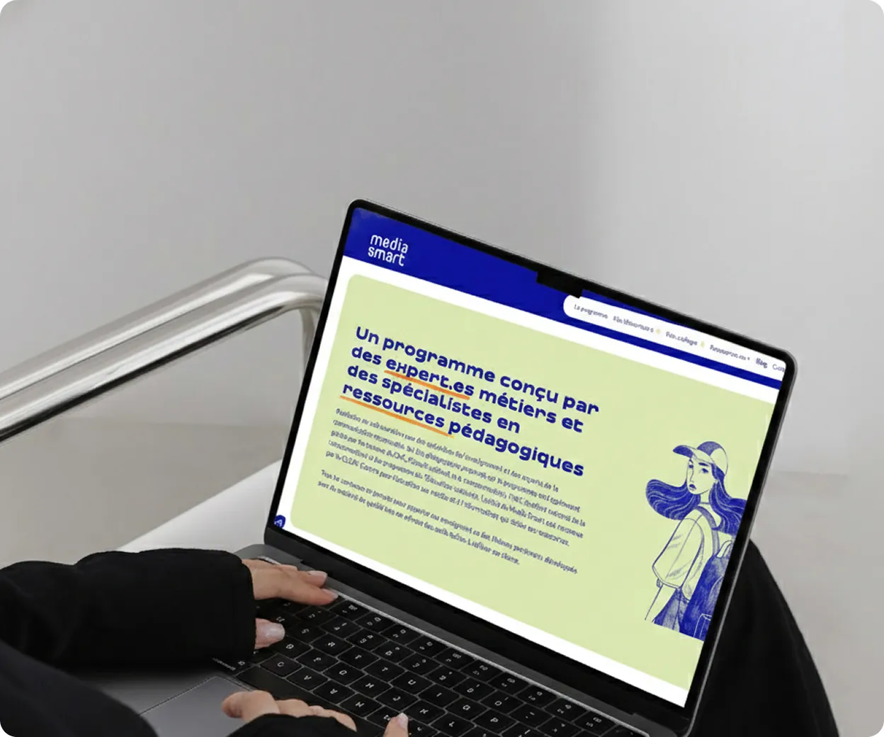 Interface desktop site Media-smart - Refonte Webflow et UX par Axome