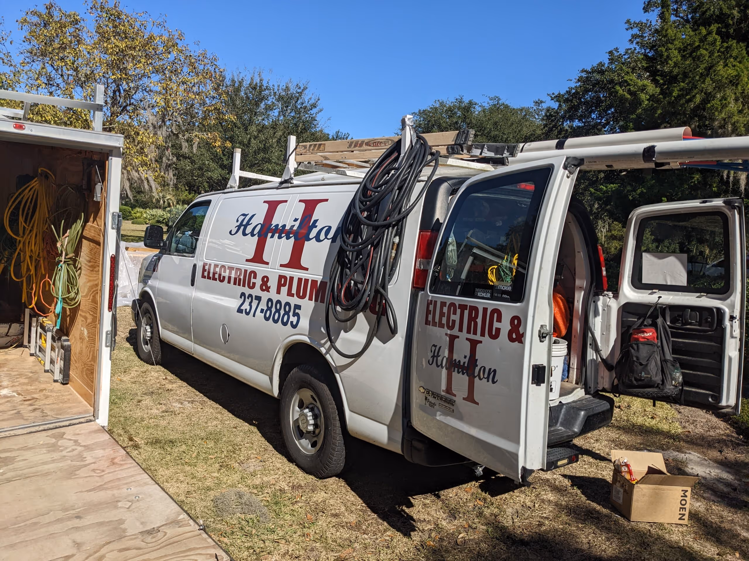 Hamilton Electric & Plumbing work vehicle