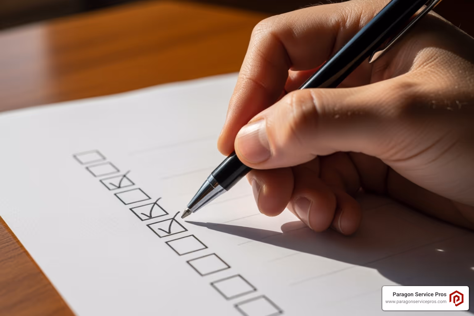 checklist with items like 'Licensed' and 'Insured' checked off - HVAC Repair in American Fork