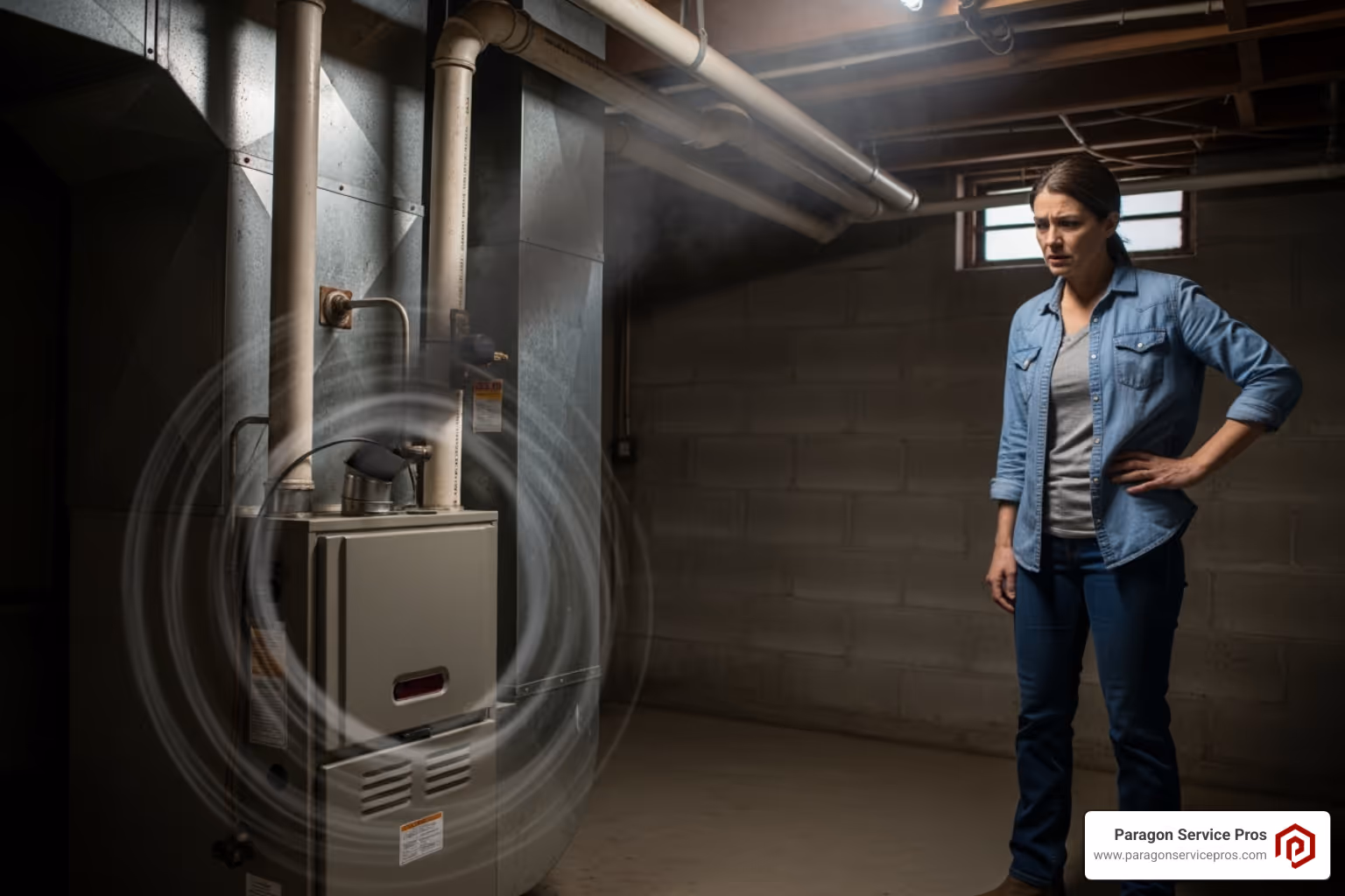 Furnace emitting a strange smell or making a loud noise - Emergency furnace service