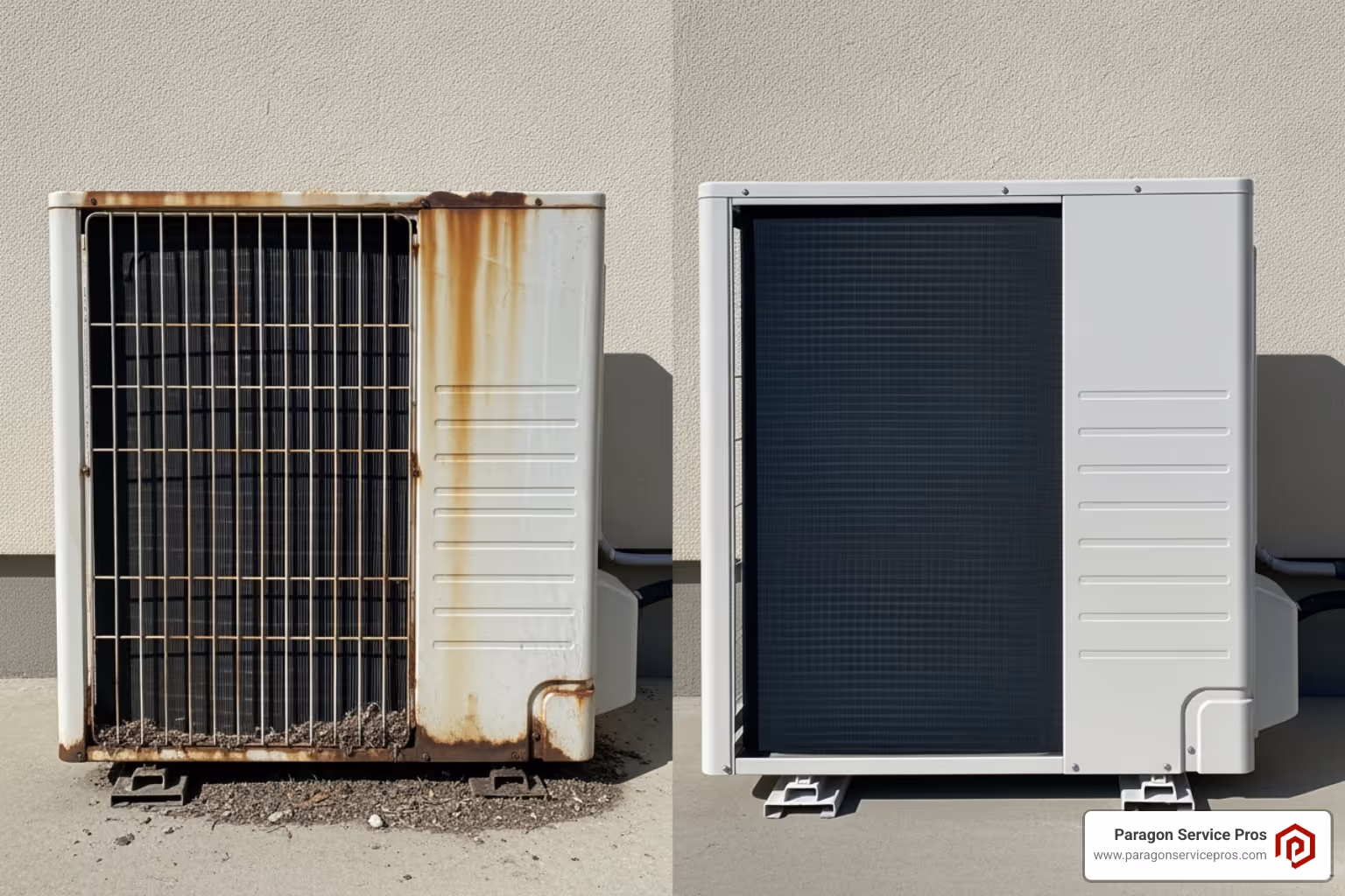 old versus new air conditioning unit - ac repair bluffdale, ut
