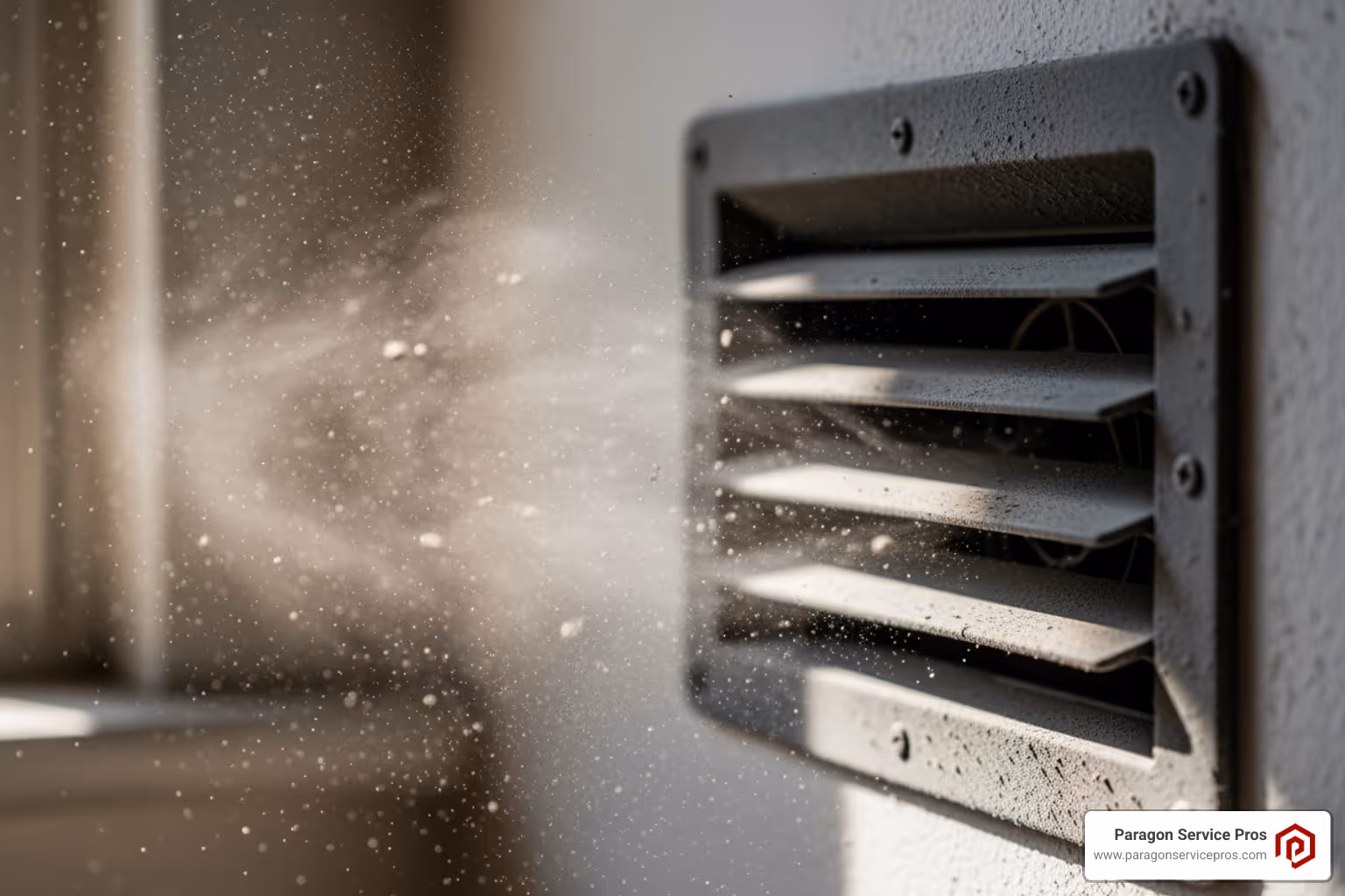 Dust visibly coming out of an air vent - air duct cleaning chandler, az