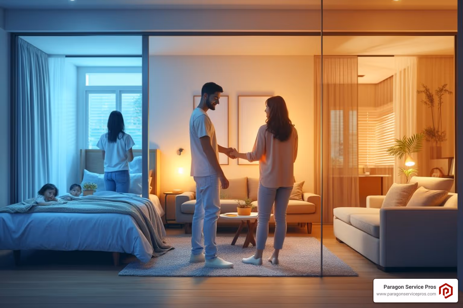 family enjoying different temperatures in different rooms. - ductless mini split installation mesa, az