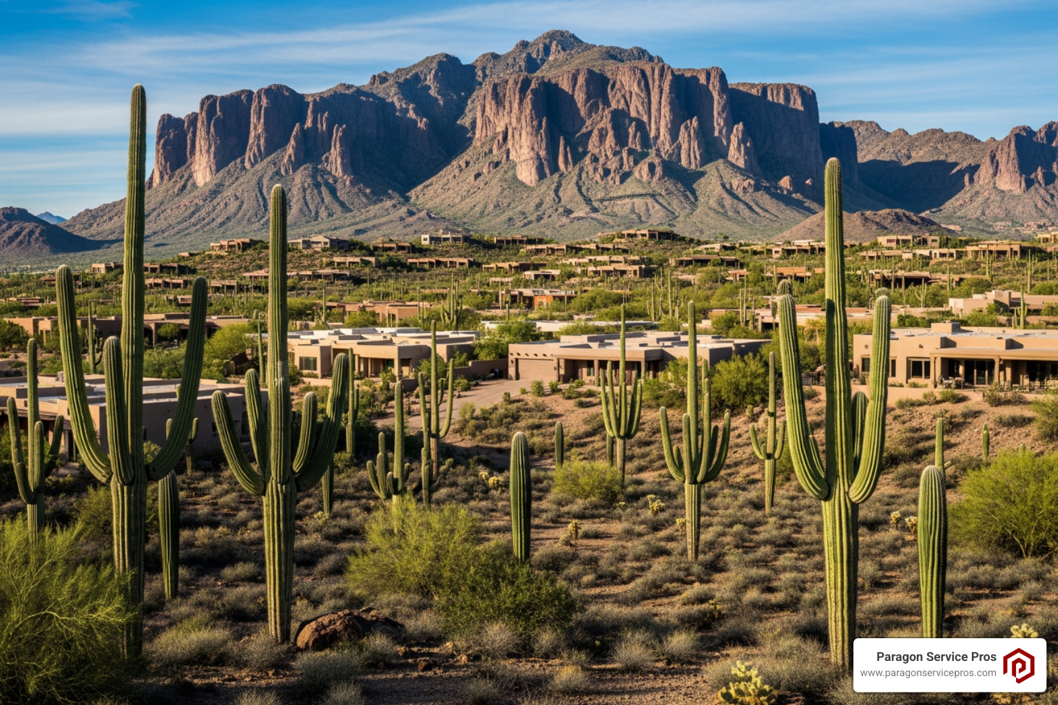 Gold Canyon Arizona desert landscape with residential homes - ac replacement gold canyon az Gold Canyon Arizona desert landscape with residential homes - ac replacement gold canyon az