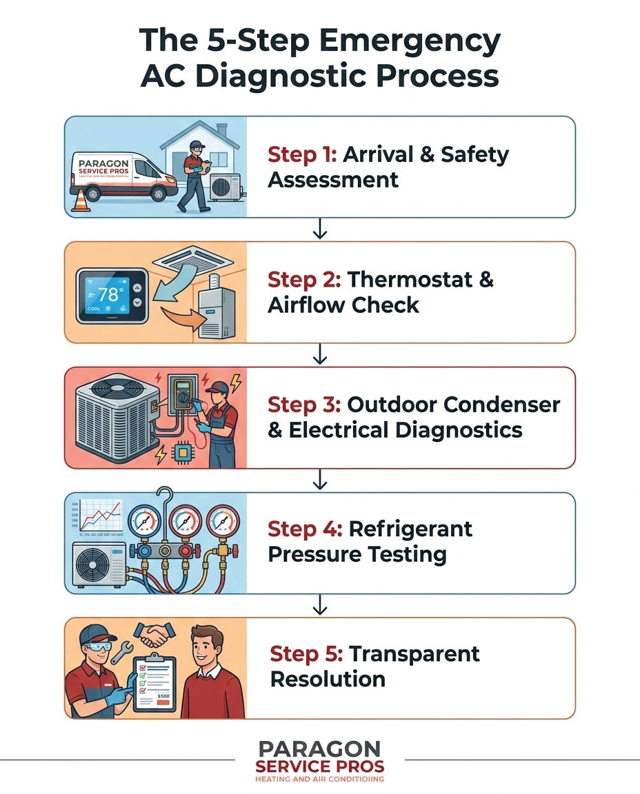 The 5-Step Emergency AC Diagnostic Process