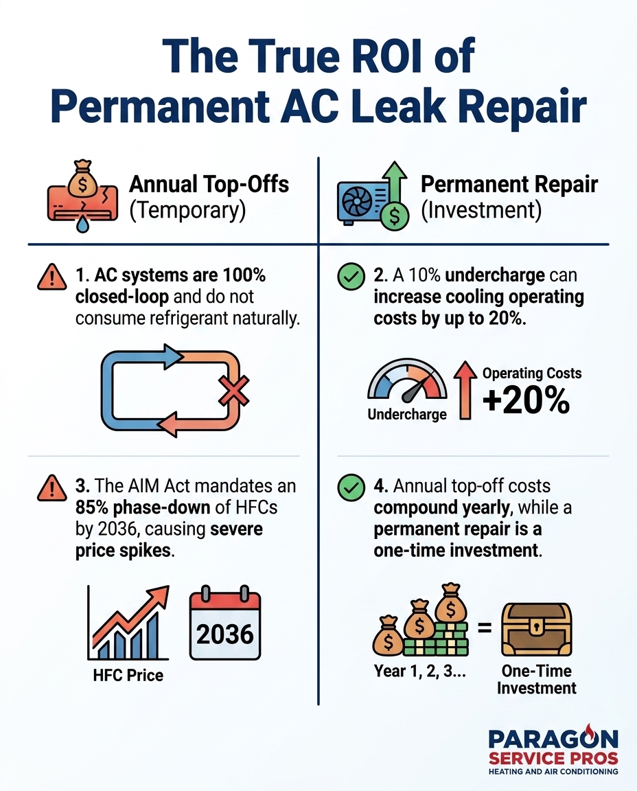 The True ROI of Permanent AC Leak Repair