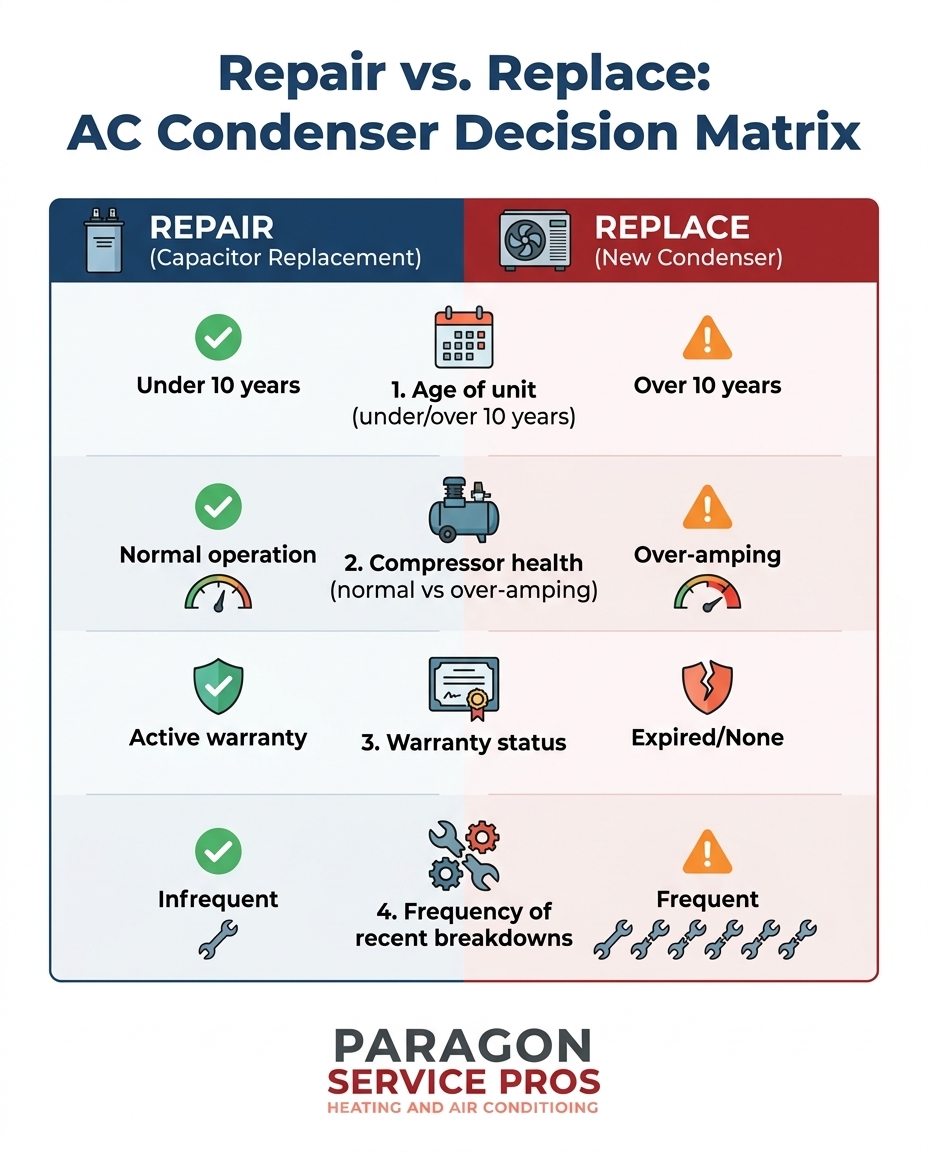 Repair vs. Replace: AC Condenser Decision Matrix