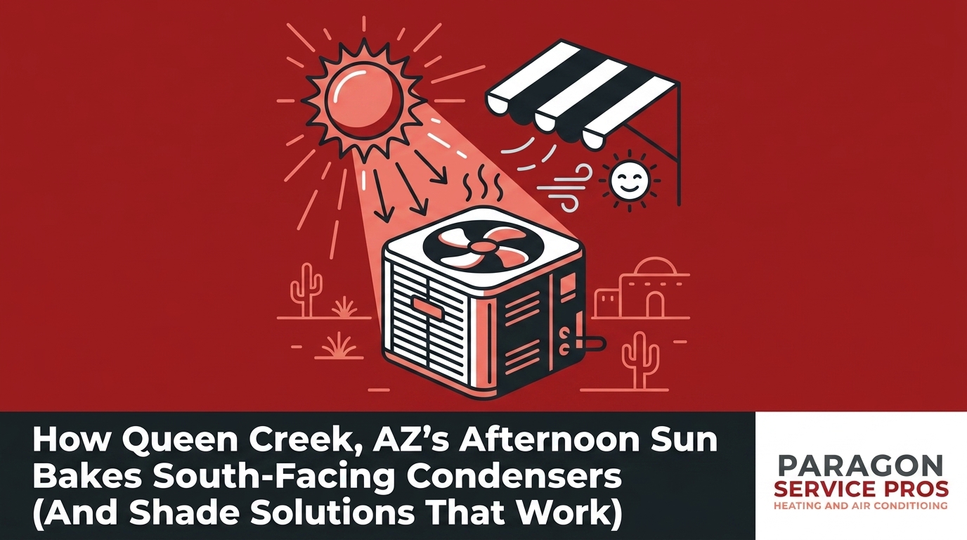 How Queen Creek's Afternoon Sun Bakes South-Facing Condensers (And the Shade Solutions That Actually Work)