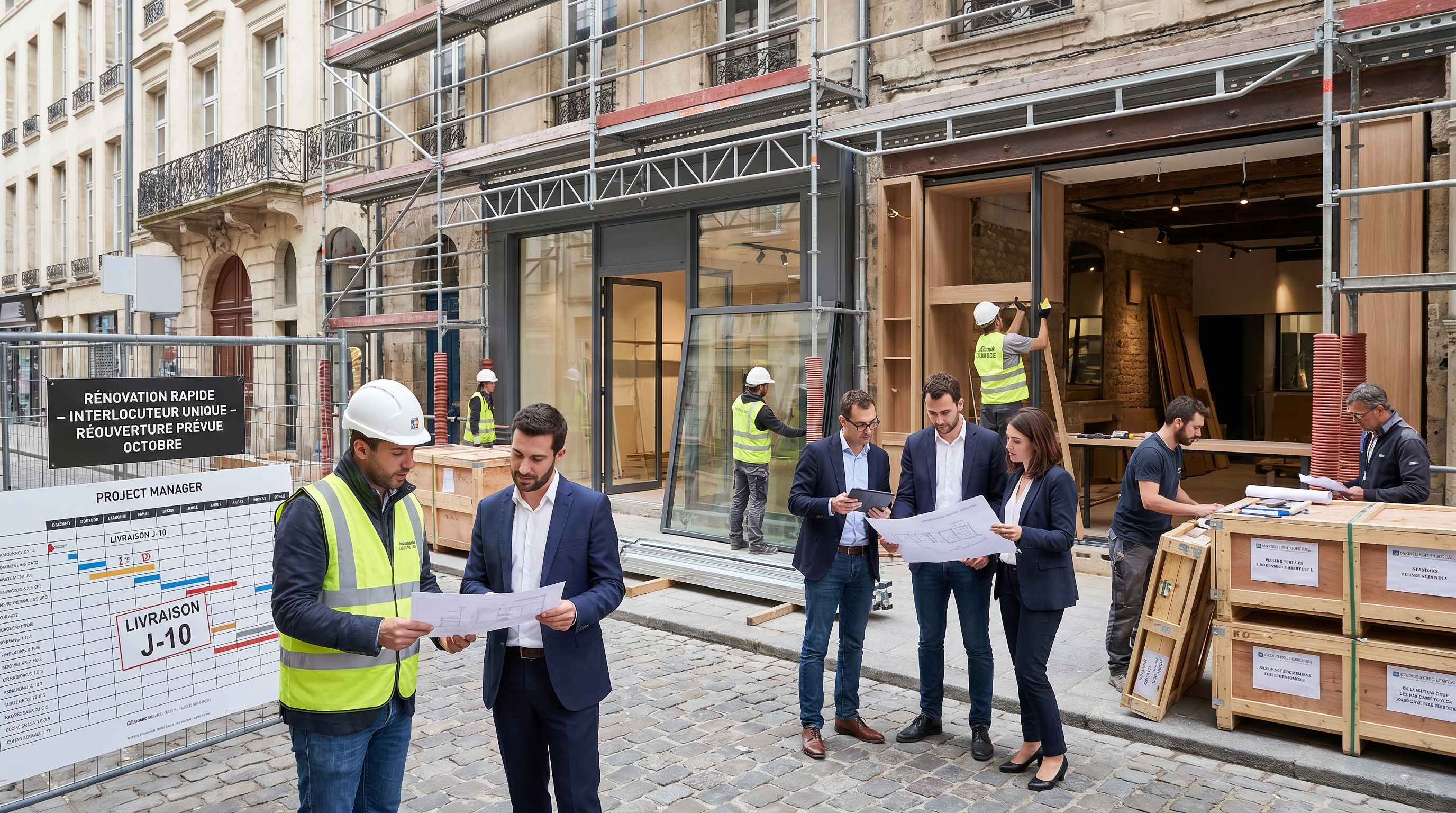 spécialiste rénovation commerces - illustration éditoriale 1