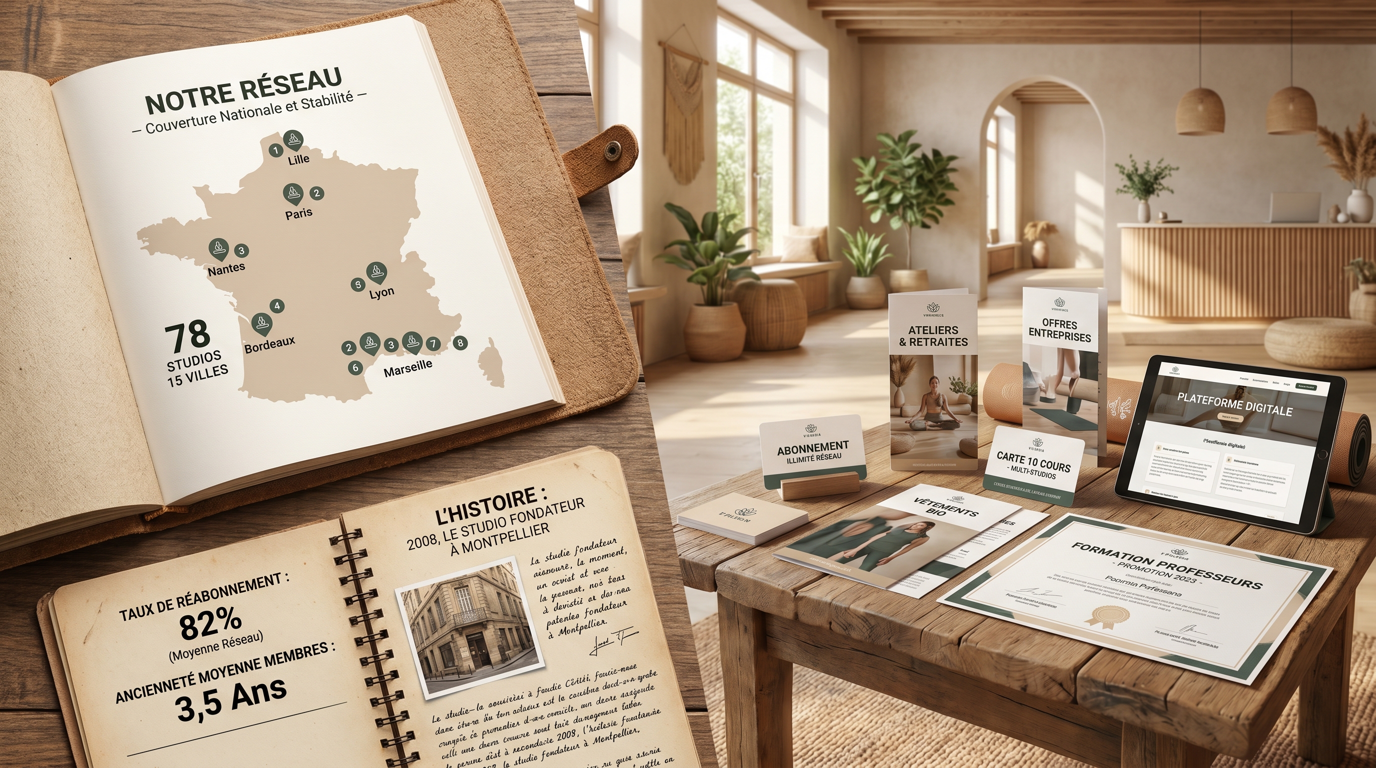 réseau de studios de yoga - illustration éditoriale 3
